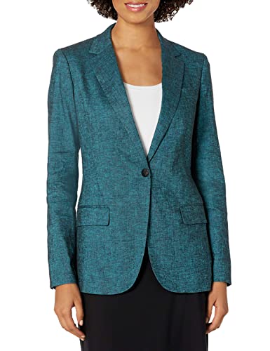 Theory Women's One-Button Staple Blazer, Fiji Melange, 6 #TOP1