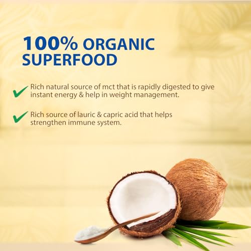 زيت جوز الهند من باراشوت، زيت عضوي بكر معالج ميكانيكياً ومنقى على خمس مراحل، معصور على البارد، سعة 200 مل، عبوة واحدة