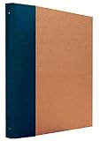 Aurora GB Kraft Essentials Binder, 1 Inch Round Ring, 8 1/2 x 11 Inch Size, Brown Kraft with Navy Cloth Spine, Eco-Friendly, Recyclable, Made in USA (AUA90501)