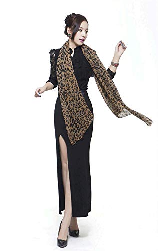 DOOPOOTOO Women Fashion Leopard Pattern Animal Print Shawl Scarf Wrap