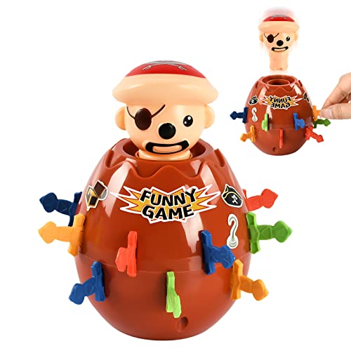 Dereine Pop Up Pirate, Jouet Pop Up, Jeux de Société pour Enfants, Jeu Familial, Jouets Éducatifs Montessori, Pic Pirate Jeux de Societe pour Enfants, Adultes
