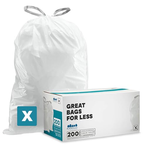 Plasticplace simplehuman (x) Code X�Ή� (200��)���z���C�g�В��S�~���C�i�[ 21�K���� / 80���b�g�� �� 26�C���` x 35�C���`