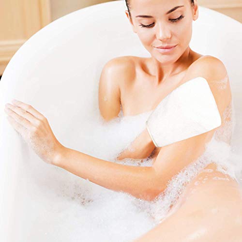 Phogary 10 Pack Microfiber Body Wash Mitts, Soft Face Mitten, Bath Spa Cloth, Reusable Makeup Remover Mitt Gloves, European Style Wash Cloth,6×8Inch, White And Grey #TOP6