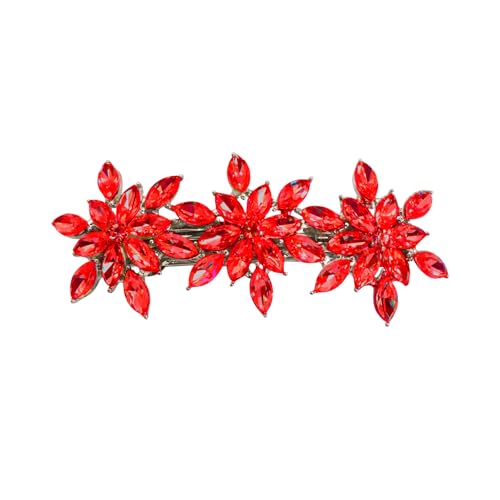 Barrettes à cheveux rouges anti-glisse pour fixer les zircons de mariée