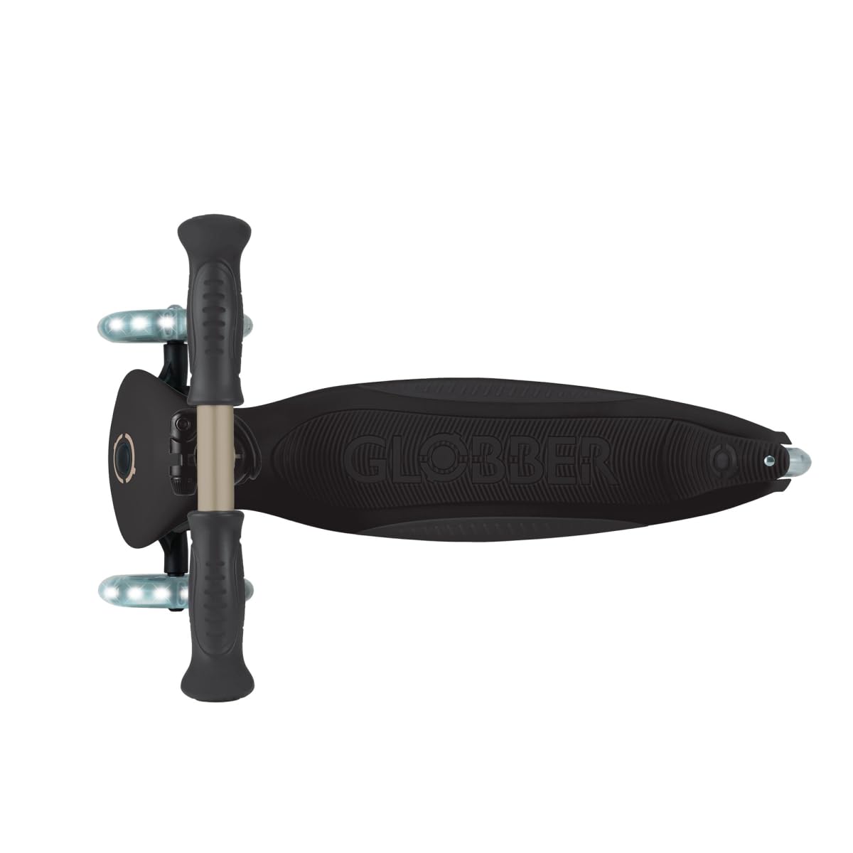 GLOBBER GO-UP Deluxe Lights 360 – 3 in 1 Aufsitzrad, Laufrad, Scooter, 120/80mm, 3-rädrig, verstellbar, LED-Rollen