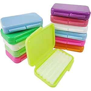 12 Pack Orthodontic Wax,Colorful Dental Wax for Braces With Case in 10 Colors,Relief Wax Comfort for Braces,Food Grade Material Brace Wax,Best Sticking Wax for relieving Pain,Tasteless