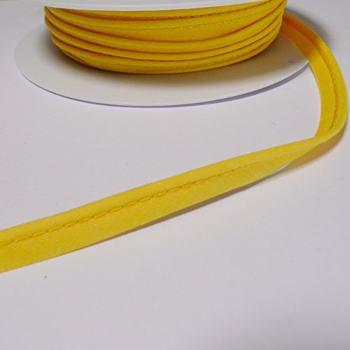 flanged 2mm insert piping cord poly cotton bias cut - Sold by the Metre - Many Colours (Yellow) by On Trend Fabrics