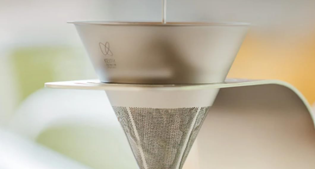 Keith Ti3661 FlavorGuard Kaffeefilter aus reinem Titan (Kunststoffständer im Lieferumfang enthalten)