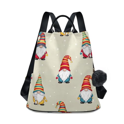 Sac à dos de Noël pour femme beige parfait pour flâner aux marchés d'hiver