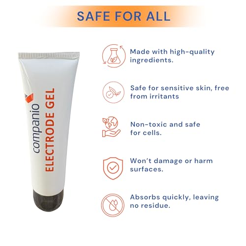 Image of Companio Electrode Gel | Pack of 1 |TENS /EMS Unit Electrode Gel | Non-Irritating Design for Electrotherapy | Clinically Tested