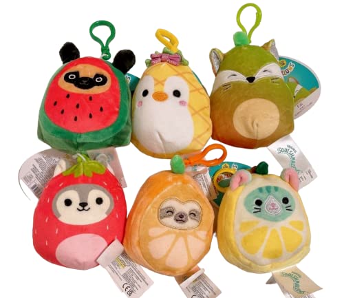 Squishmallows Set of 6 Fruit Animal Squad 3.5