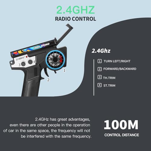 Voiture télécommandée 2,4 GHz HUIOP pour éviter les interférences - 7
