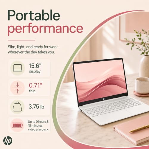 Image of HP Essential 15 Laptop, 32GB RAM, 1TB Storage, AMD Ryzen 3, Wireless Mouse