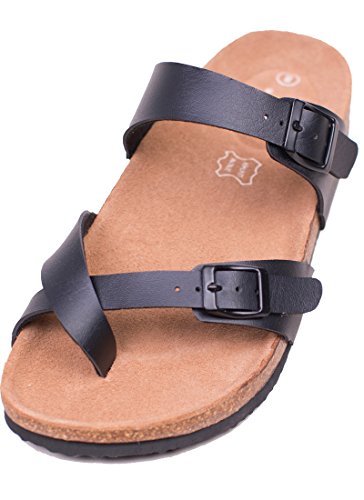 Wtw Men's Arizona Cork Footbed Sandals - Slip On Beach Slide Slipper Shoes With Adjustable Metal Buckle Strap For Men, Causal Style #TOP2