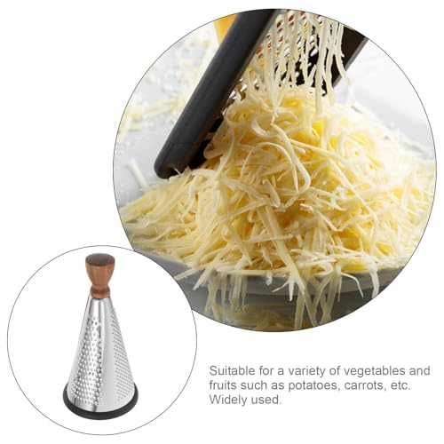 Rallador de Queso Manual en Acero Inoxidable con Mango de Madera miniatura 7