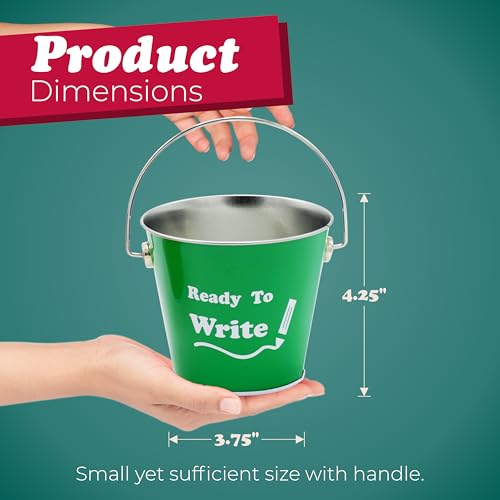 Set de 2 cubos metálicos para lápices 4E's Novelty miniatura 4