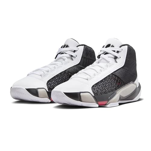 Nike Kid's Air Jordan 38 (GS) Basketball Shoe, White/Siren Red/Black, 6.5 Big Kid2