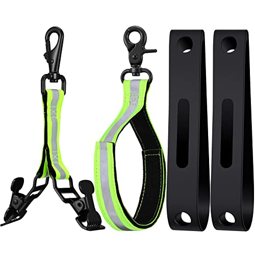 4 Pcs Firefighter Tools Include 2 Firefighter Helmet Band 2 Glove Strap Holder Fire Helmet Band Glove Safety Strap with Reflective Trim Fire Accessories