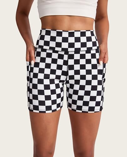 Women's Biker Shorts High Waisted Athletic Workout Yoga Running Shorts with Pockets2