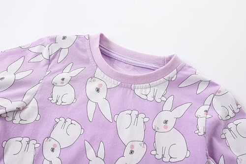 Popshion Little Girls Mermaid Pajamas 2 Piece Set 100% Cotton Sleepwear Toddler Clothes for Kids Baby Ladybug Style PJs2