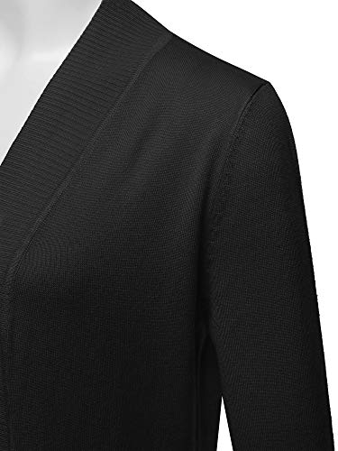 Image of STARJJ Womens Soft Stetchy Knit Longline Open Front Sweater Cardigan with Pockets (S-3X)