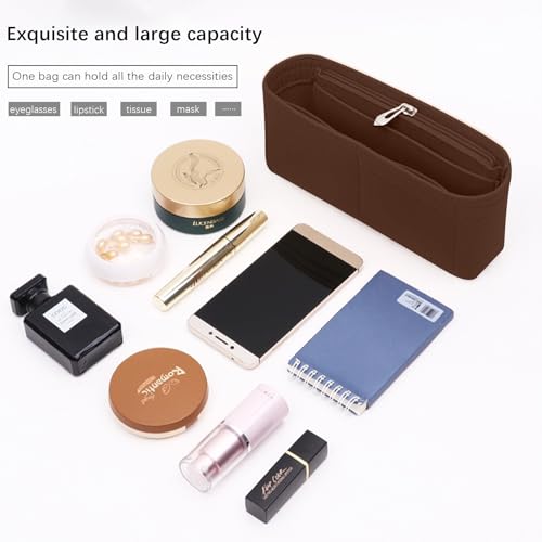 Lckaey Filz-Geldbörsen-Organizer für FENDI Baguette-Taschen für Fendi Handtaschen, Baguette-Organizer, Y090coffee-L