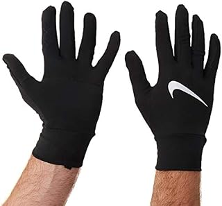 Nike Men's Dry Element Running Gloves (L, Black/Silver)