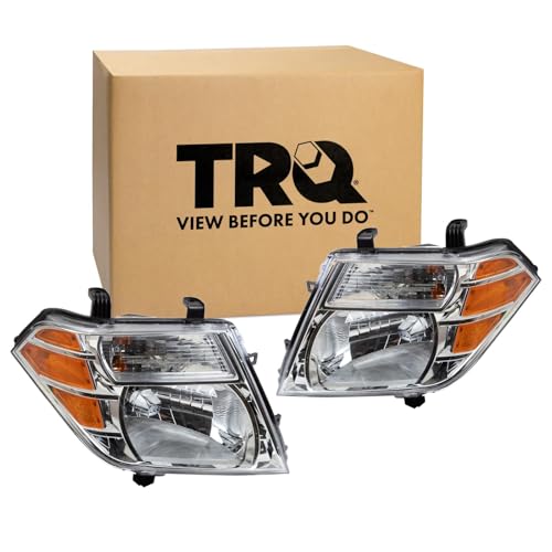 Image of TRQ 2 Piece Headlight Assembly Set Driver & Passenger Side Compatible with Nissan Pathfinder 2008-2012 NI2502171 NI2503171 26010ZS00A 26060ZS00A