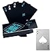 Produktbild Poker-Karten, wasserdicht.Schwarzes Design, Professionelle Poker-Karten aus Kunststoff in Aluminiumgehäuse.Top-Qualität., Avec l'ouvreur