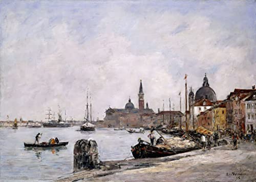 Affiche Venise Eugène Boudin pour la décoration de salon moderne