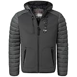 Geographical Norway Chaqueta acolchada para hombre con capucha de invierno - Chaqueta interior cálida - Sudadera para esquí y snowboard al aire libre para el invierno/otoño en paquete con gorro UD, XL