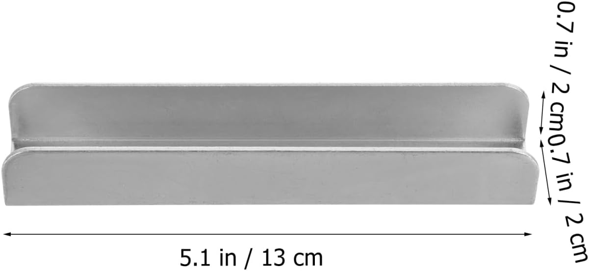 2PCS Fence Reinforcement Grooves U Shaped Gate Groove Sturdy Steel Reinforcement Tools for Pet Baby Gate Fence Stairs, Silver, 5.1X0.7 in (Pack of 2)