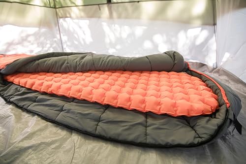 Image of Pro Insulated Sleeping Pad for Camping | Easily Inflatable and Designed for Premium Comfort in the Lowest Temperatures | Orange