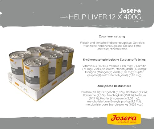 Josera Help Dog | Liver 12x400g | Nassfutter