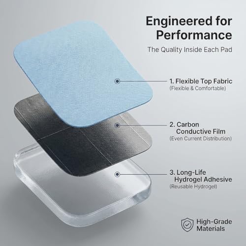 Beurer EM 59/89 Heat Elektroden Nachkaufset mit 8 selbsthaftenden Gel-Pads zur Verwendung mit EM 59/EM 89 Heat Digital TENS/EMS Gerät, Größe: 45 x 45 mm