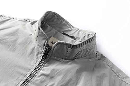 Leima Mens Original Casual Stylish Golf Softshell Jacket Cotton Lightweight Windbreaker Jackets (Small, Navy) #TOP2