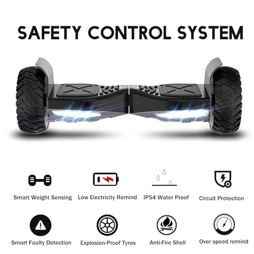 GeekMe Hoverboards mit sitz,8.5 All-Terrain mit leistungsstarkem Motor APP Bluetooth eingebaut + Hoverkart Zubeh&ouml;r f&uuml;r s Hoverboards