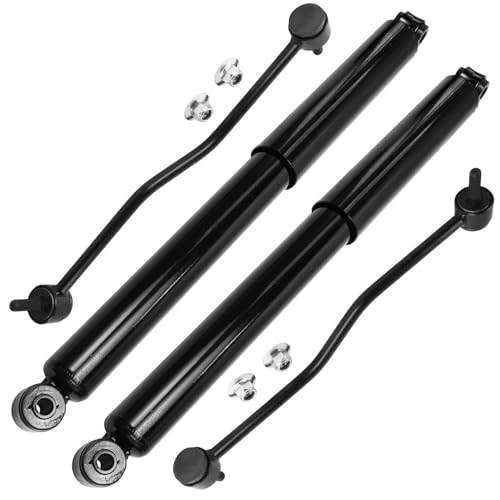 Image of Detroit Axle - RWD Rear 4pc Shock Absorbers Kit for 2017-2018 Ford F-350 Super Duty, 2 Sway Bars 2 Shock Absorbers [Cab & Chassis, 15.35 inch (390mm) Stud To Stud Rear Sway Bar] Replacement
