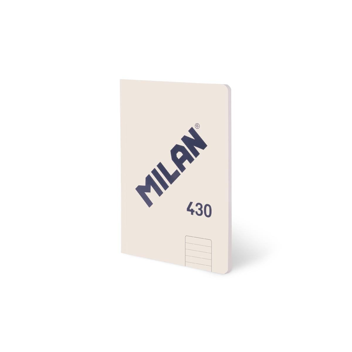 MILAN Notebook A5 Glued Lined Paper, 48 Sheets of 95 g/m², Collection 430 Since 1918, Beige
