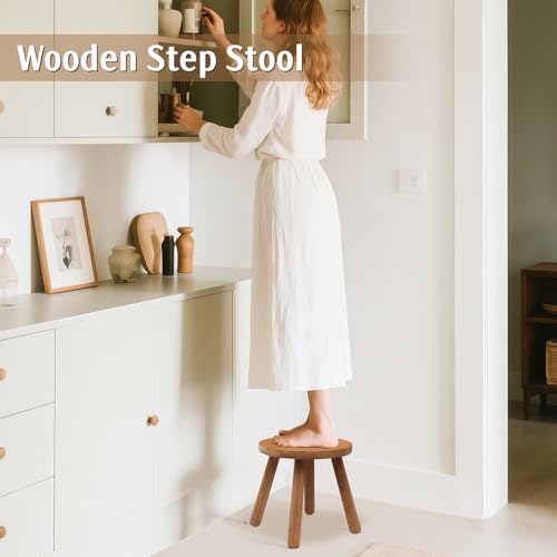 15% Off Round Solid Wooden Step Stool with Code NBMI9QTA - Image 6