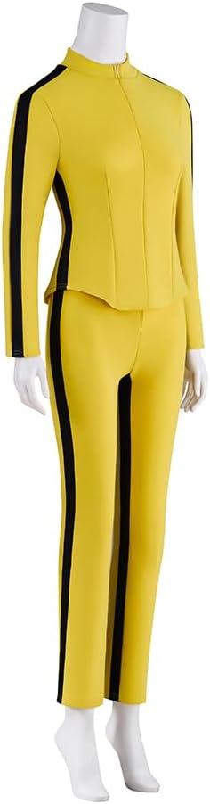 MelangCos Women Kill Bill Costume Beatrix Kiddo Cosplay Yellow Kung-Fu Suit Halloween Outfit