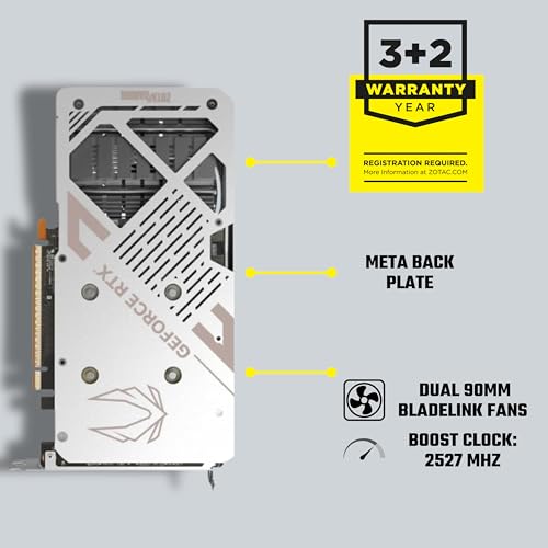 Image of ZOTAC Gaming Geforce RTX 5060 Twin Edge OC Graphics Card - White | 8 GB | DLSS4 | GDDR7 | PCIE 5.0 | SFF Ready | 3840 CUDA Cores | ZT-B50600Q-10M | Only Graphics Card with 5 Year Warranty