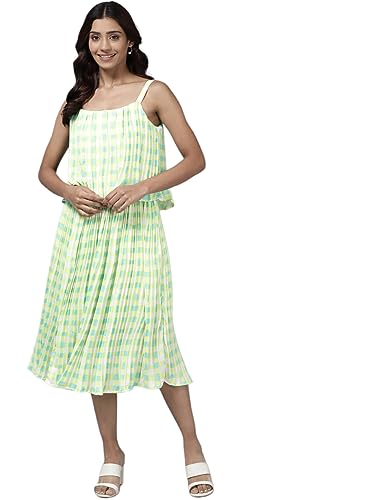 Image of Aarika Womens Yellow Color Georgette Dress