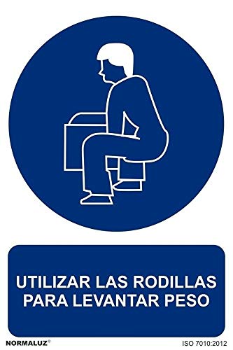Señal Utilizar Las Rodillas Para Levantar Peso Con Tintas Uv | Adhesivos De Vinilo - 100 X 150 Mm En Oferta Normaluz Rd26622 - Señal Adhesiva Utilizar Las Rodillas Para Levantar Peso Adhesivo De Vinilo 10X15 Cm Con Cte, Ripci