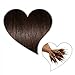 Produktbild GLOBAL EXTEND® Nanoring-Extensions Echthaar dunkelbraun#02 60 cm Remy Human Hair Extension 25 Strähnen Haarverlängerung Haarverdichtung Nano Ring 1g pro Strähne