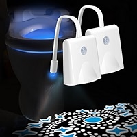 Veilleuse De Toilette Rechargeable Par USB, 8 Couleurs Changeantes, Veilleuse à Projection LED Activée Par Détecteur De Mouvement, Bon Choix Pour Hommes, Femmes, Enfants