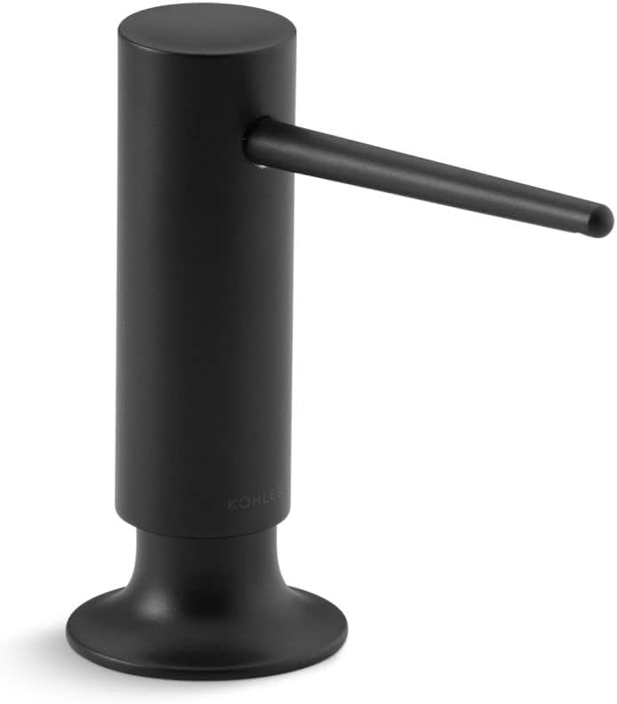 KOHLER K-1995-BL Soap/Lotion Dispenser with Contemporary Design, Matte Black