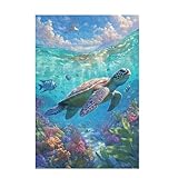 Puzzle Animales Puzzle 1000 Piezas Océano Imposible, DIY Obra de Arte de Juego de Rompecabezas para Adultos, Rompecabezas de Impresión de Alta Definición Multicolor, Decoracion Hogar 75x50cm D-963