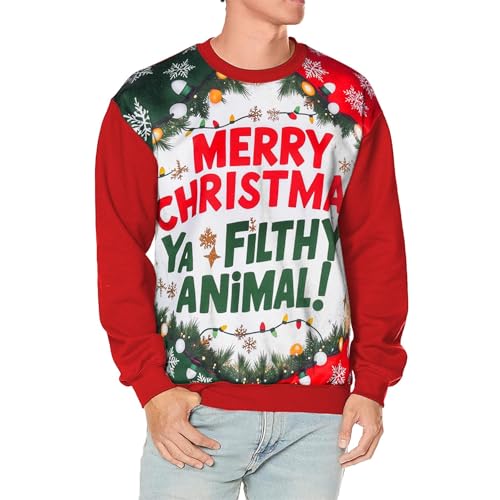 Pull Merry Christmas ample du S au 4XL contre le froid