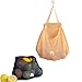 3 Packs Filet Provision en Maille,Sac Filet Coton fourre-Tout,Sac Filet Courses en Coton avec Poignée,Filet de Courses Sac,Sacs en Maille pour Fruits